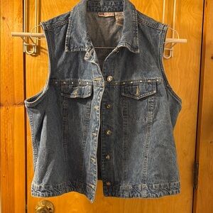 Faded Glory Blue Denim Vest